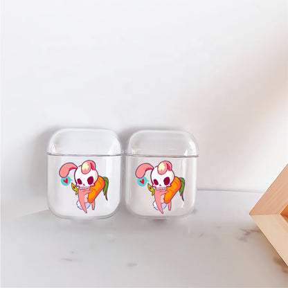 Skull Rabbit With Carrot Apple Airpods Case