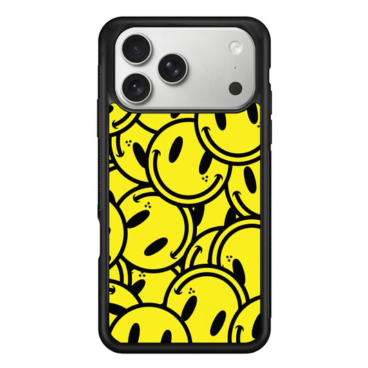 Smile Emoji Yellow iPhone 17 Pro Max Case