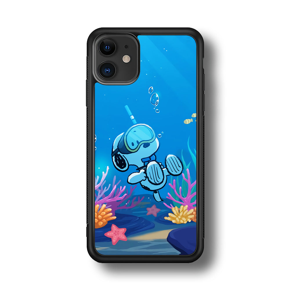 Snoopy Enjoy Diving iPhone 11 Case