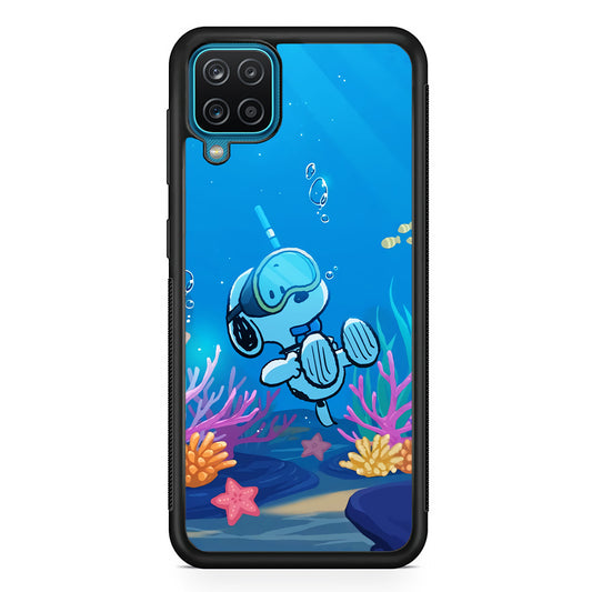 Snoopy Enjoy Diving Samsung Galaxy A12 Case