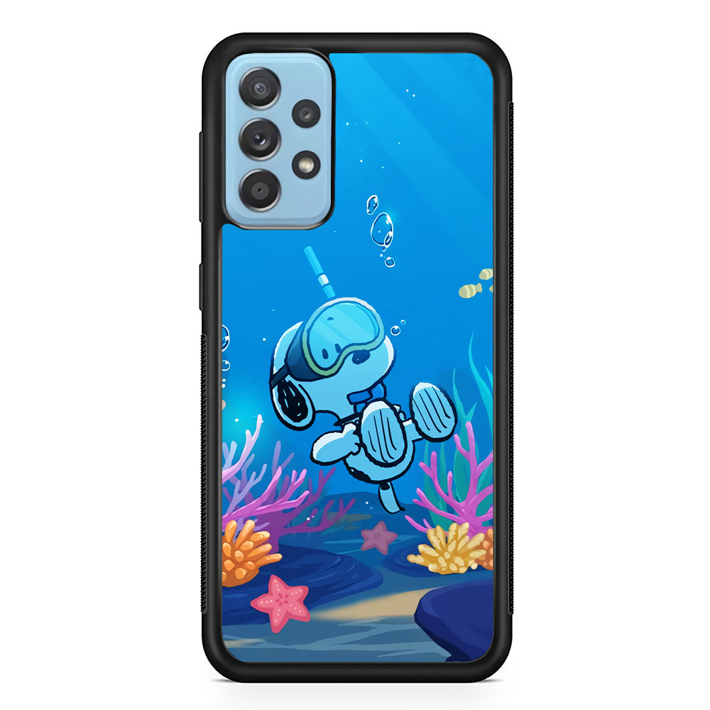 Snoopy Enjoy Diving Samsung Galaxy A52 Case