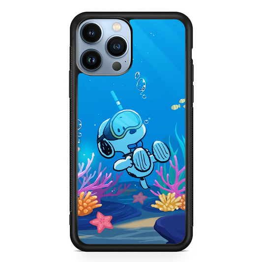Snoopy Enjoy Diving iPhone 15 Pro Case - Carneyforia
