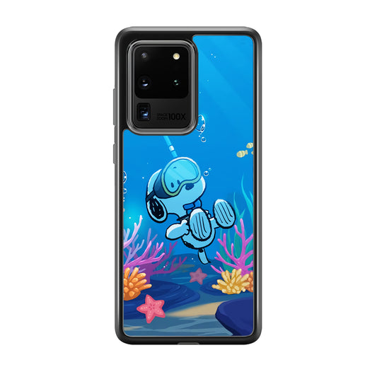 Snoopy Enjoy Diving Samsung Galaxy S20 Ultra Case