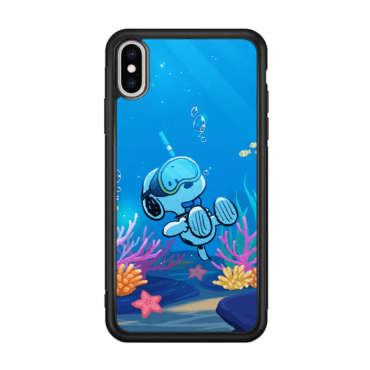 Snoopy Enjoy Diving iPhone XS Case