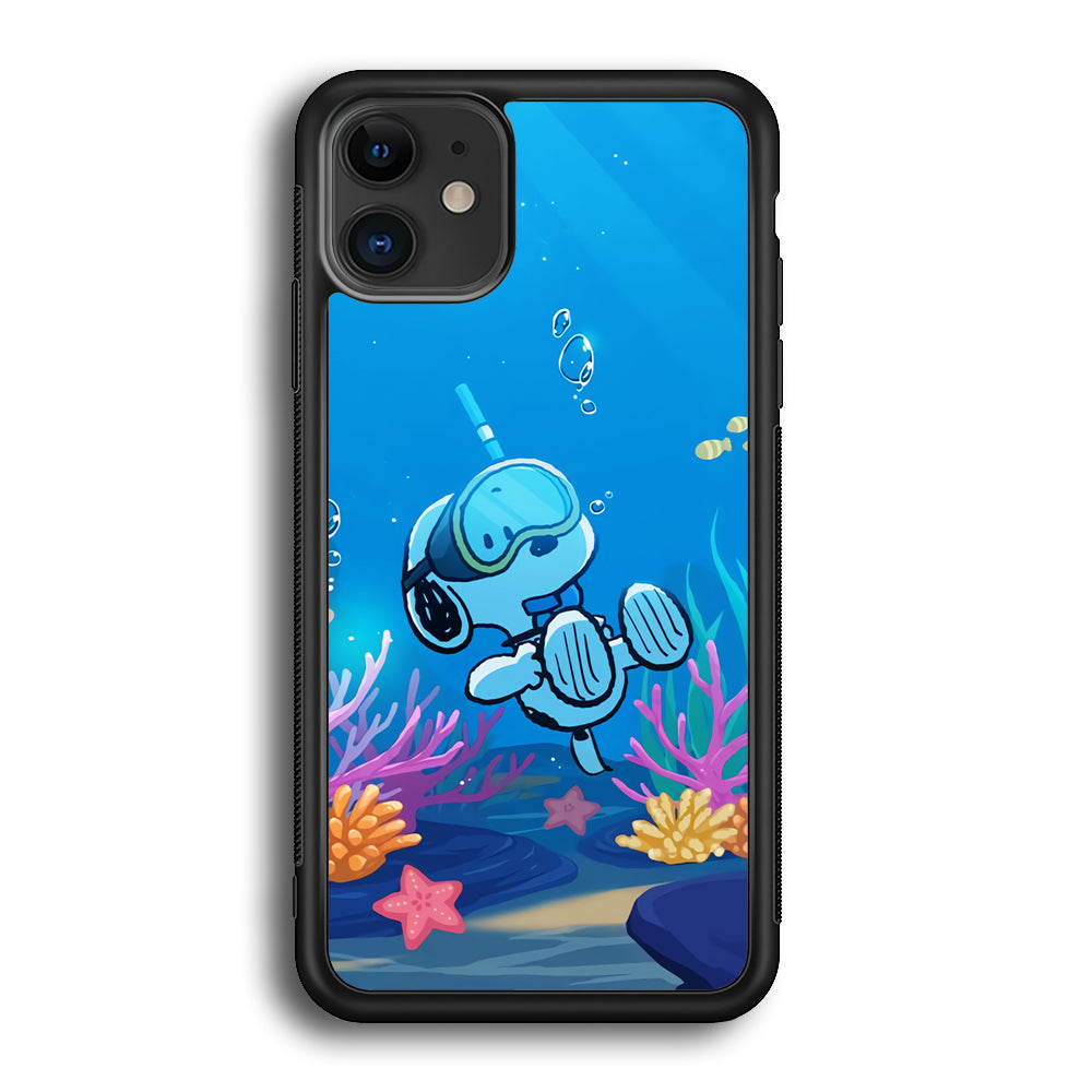 Snoopy Enjoy Diving iPhone 12 Case