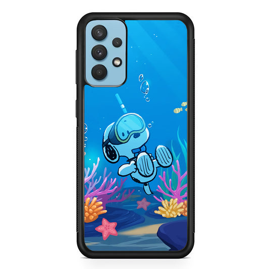 Snoopy Enjoy Diving Samsung Galaxy A32 Case