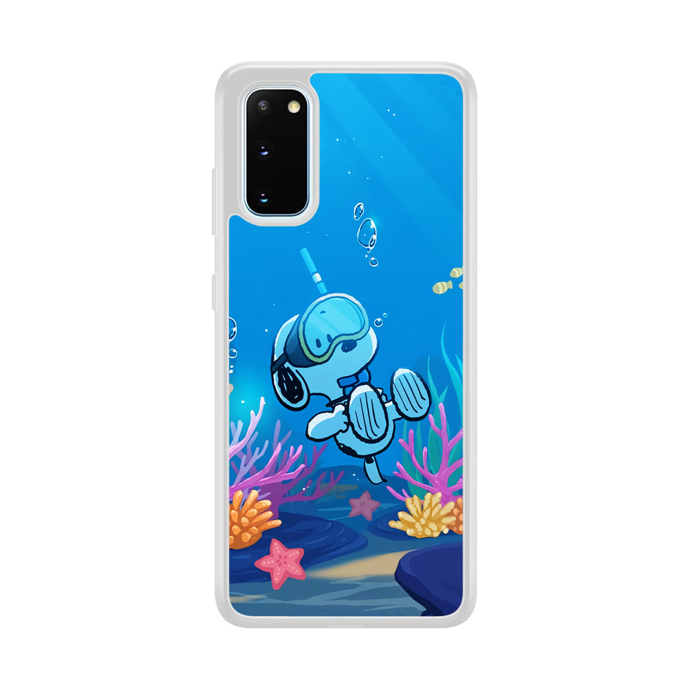 Snoopy Enjoy Diving Samsung Galaxy S20 Case