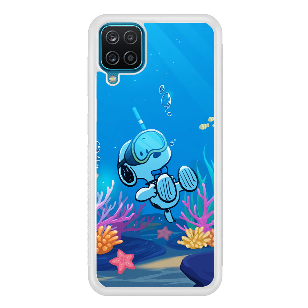 Snoopy Enjoy Diving Samsung Galaxy A12 Case