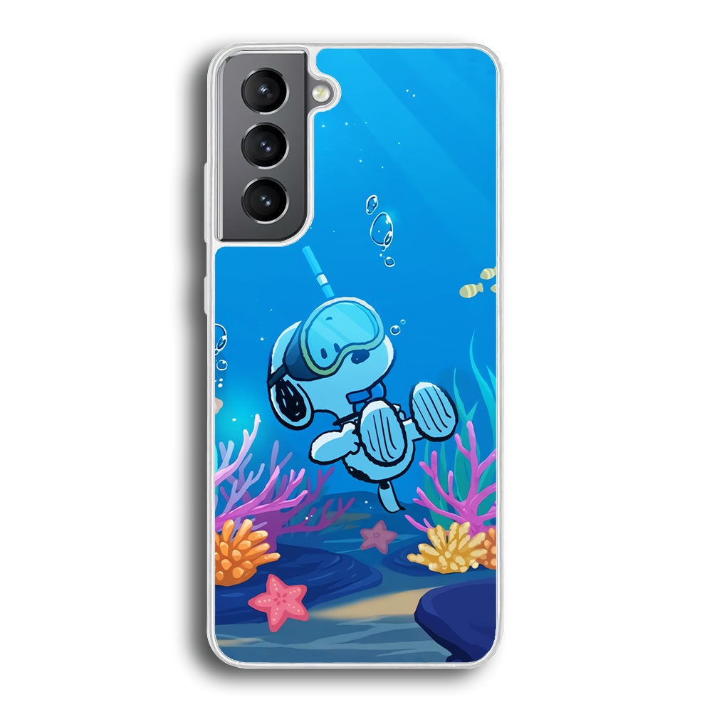 Snoopy Enjoy Diving Samsung Galaxy S21 Plus Case