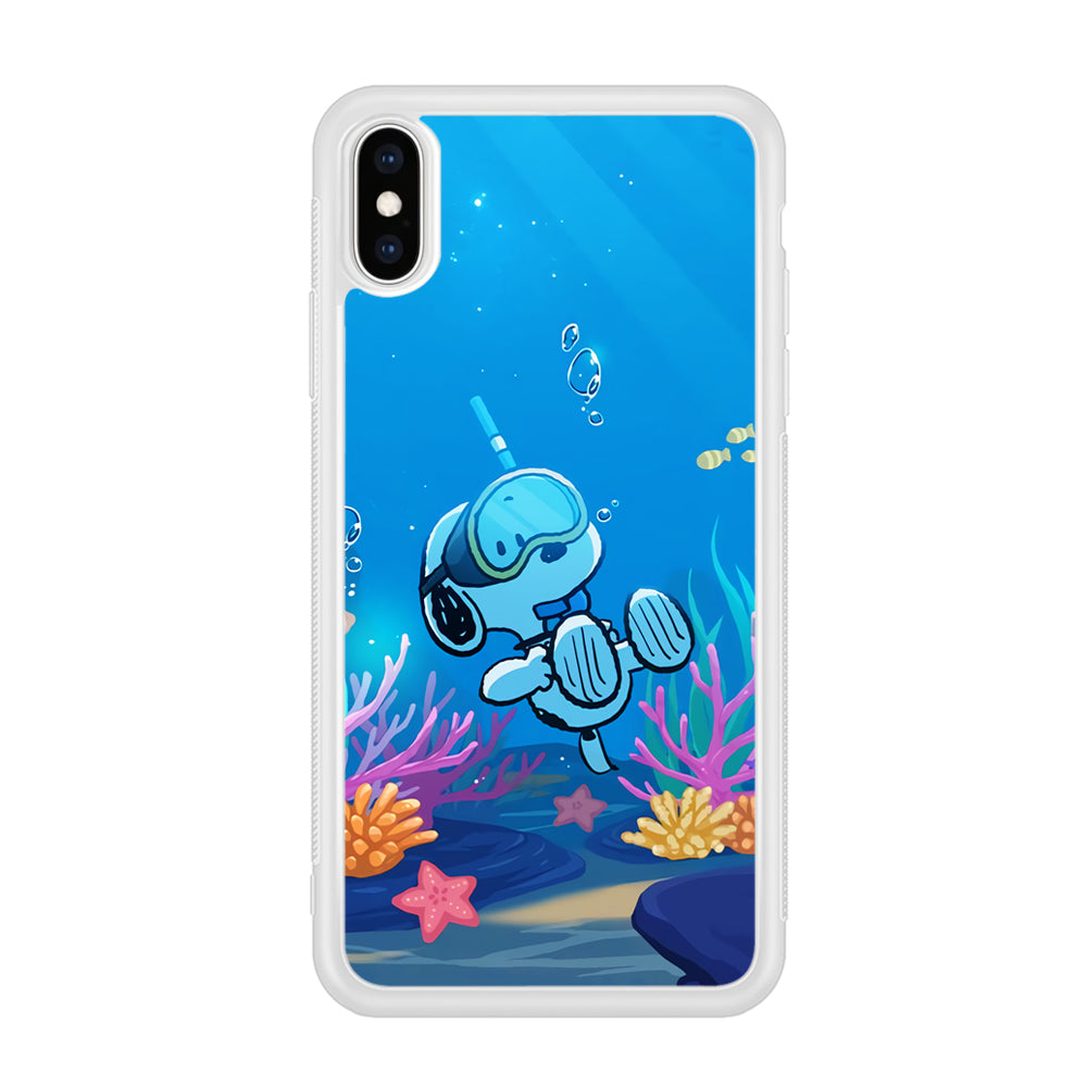 Snoopy Enjoy Diving iPhone XS Case