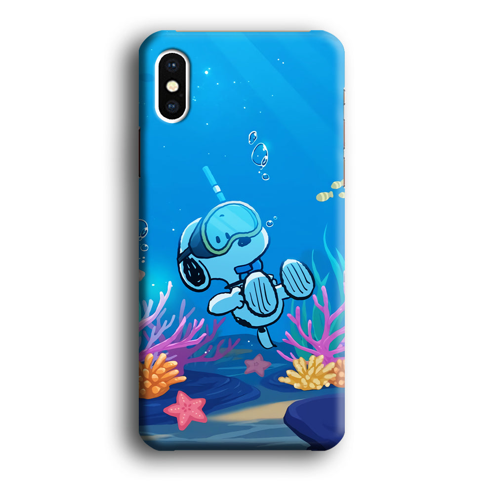 Snoopy Enjoy Diving iPhone XS Case