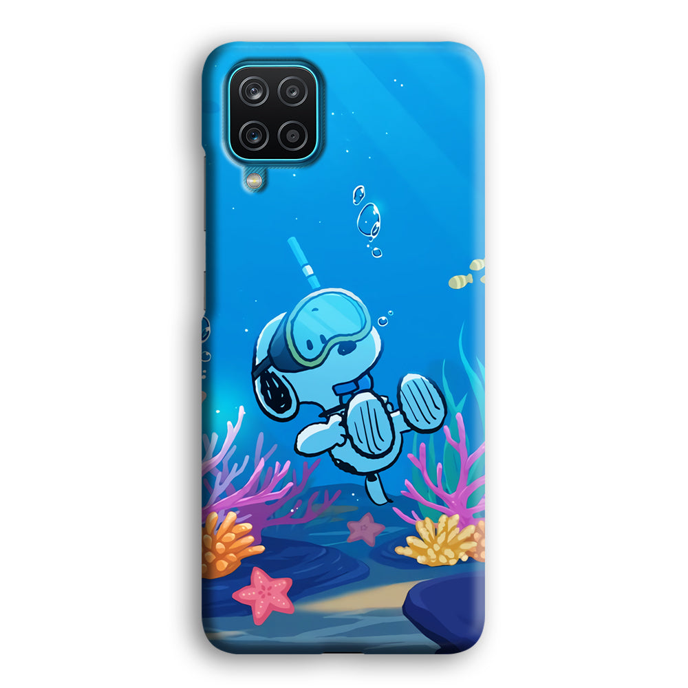 Snoopy Enjoy Diving Samsung Galaxy A12 Case