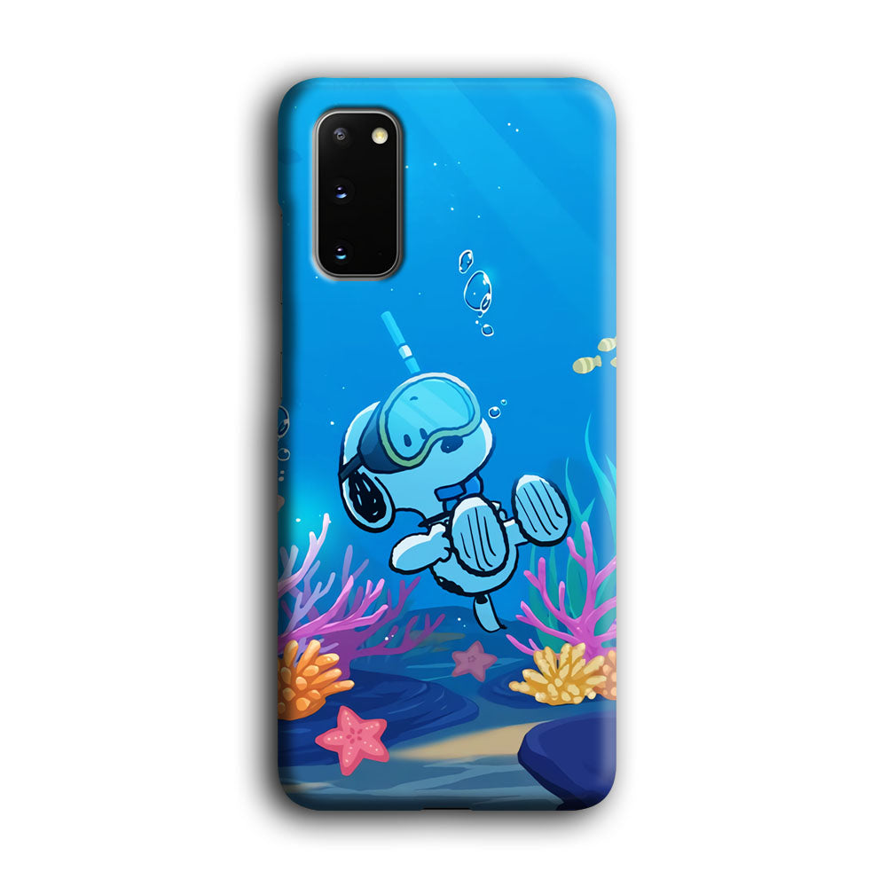 Snoopy Enjoy Diving Samsung Galaxy S20 Case