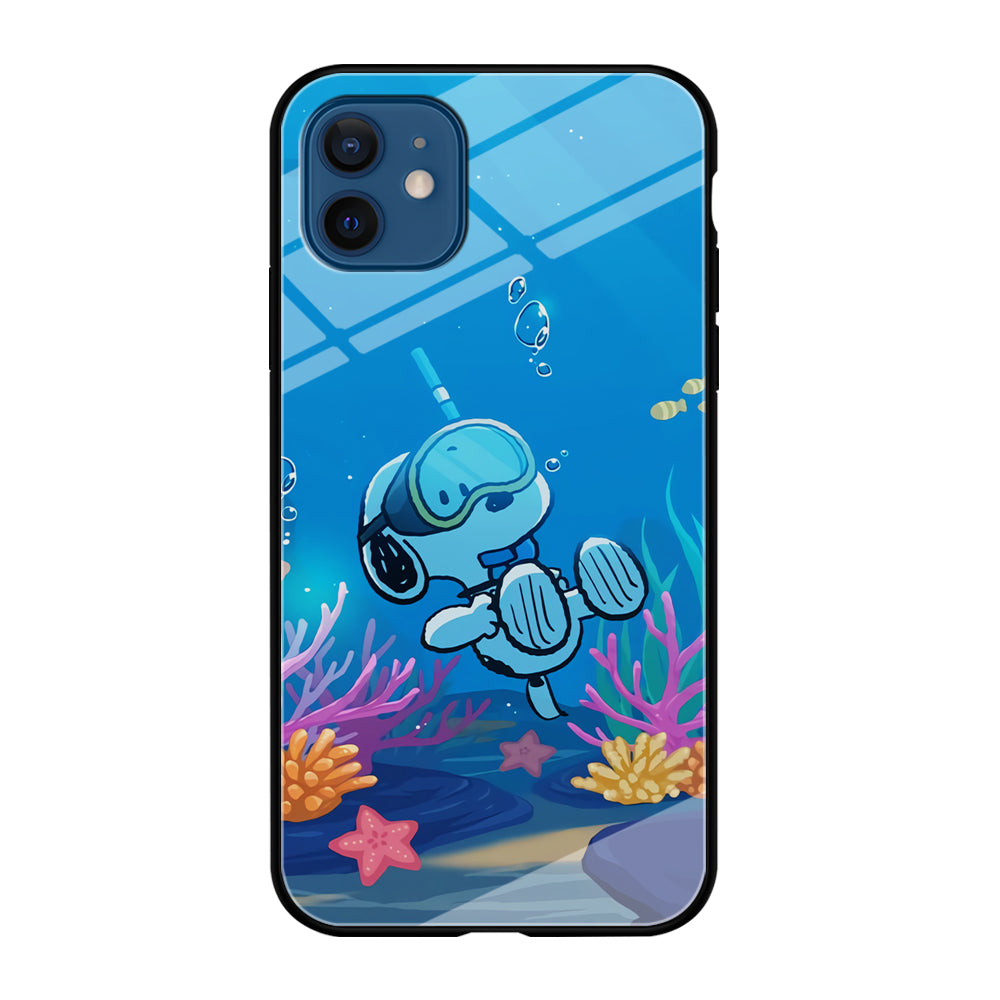 Snoopy Enjoy Diving iPhone 12 Case