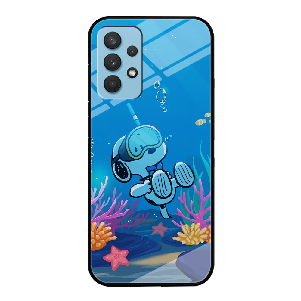 Snoopy Enjoy Diving Samsung Galaxy A32 Case