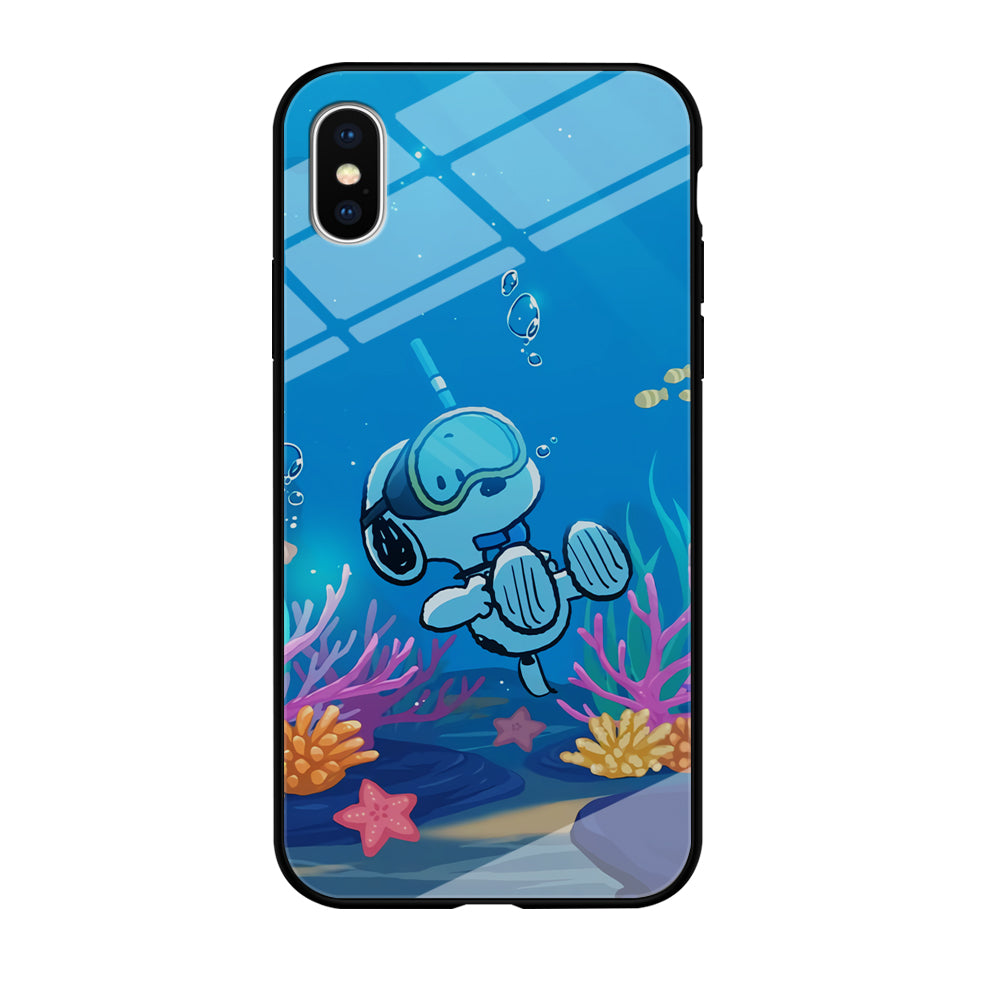 Snoopy Enjoy Diving iPhone XS Case