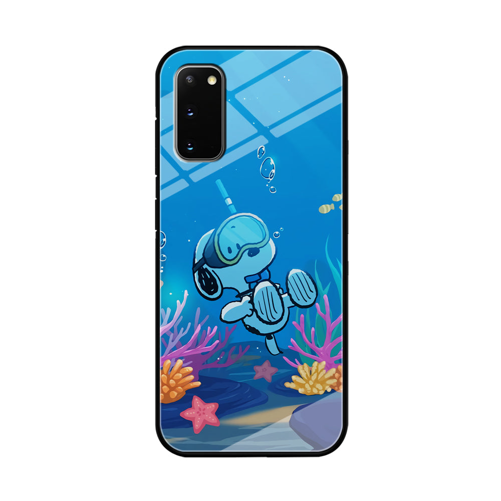 Snoopy Enjoy Diving Samsung Galaxy S20 Case