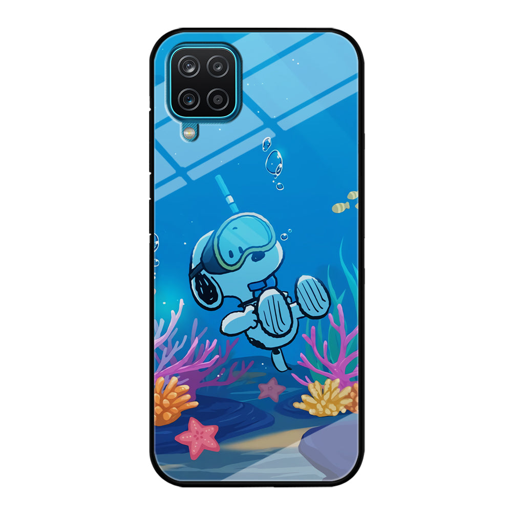 Snoopy Enjoy Diving Samsung Galaxy A12 Case