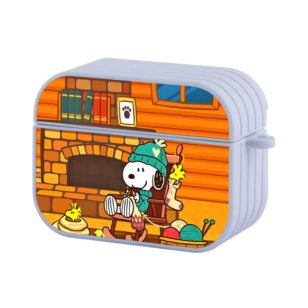 Snoopy Evening Activities with Knitting Apple Airpods Pro 3 Case White