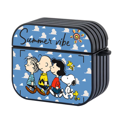 Snoopy Flying on Summer Vibe Apple Airpods 4 Case Black