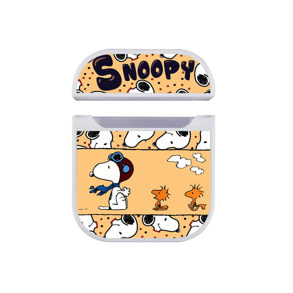 Snoopy Fly with Dreams Apple Airpods Case White