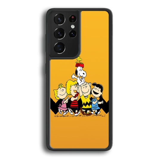 Snoopy Friendship Forever Samsung Galaxy S21 Ultra Case