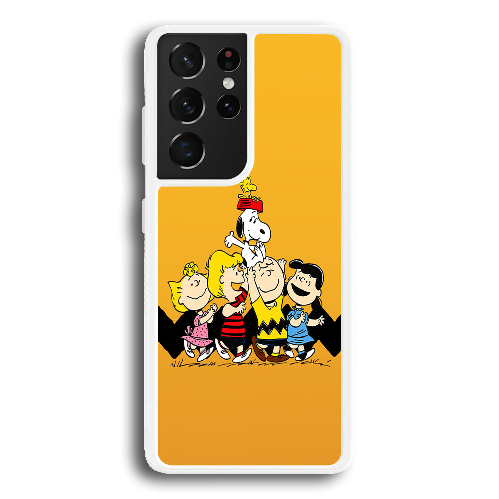 Snoopy Friendship Forever Samsung Galaxy S21 Ultra Case