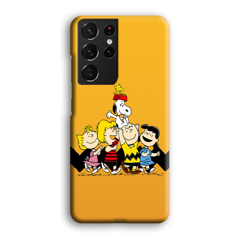 Snoopy Friendship Forever Samsung Galaxy S21 Ultra Case