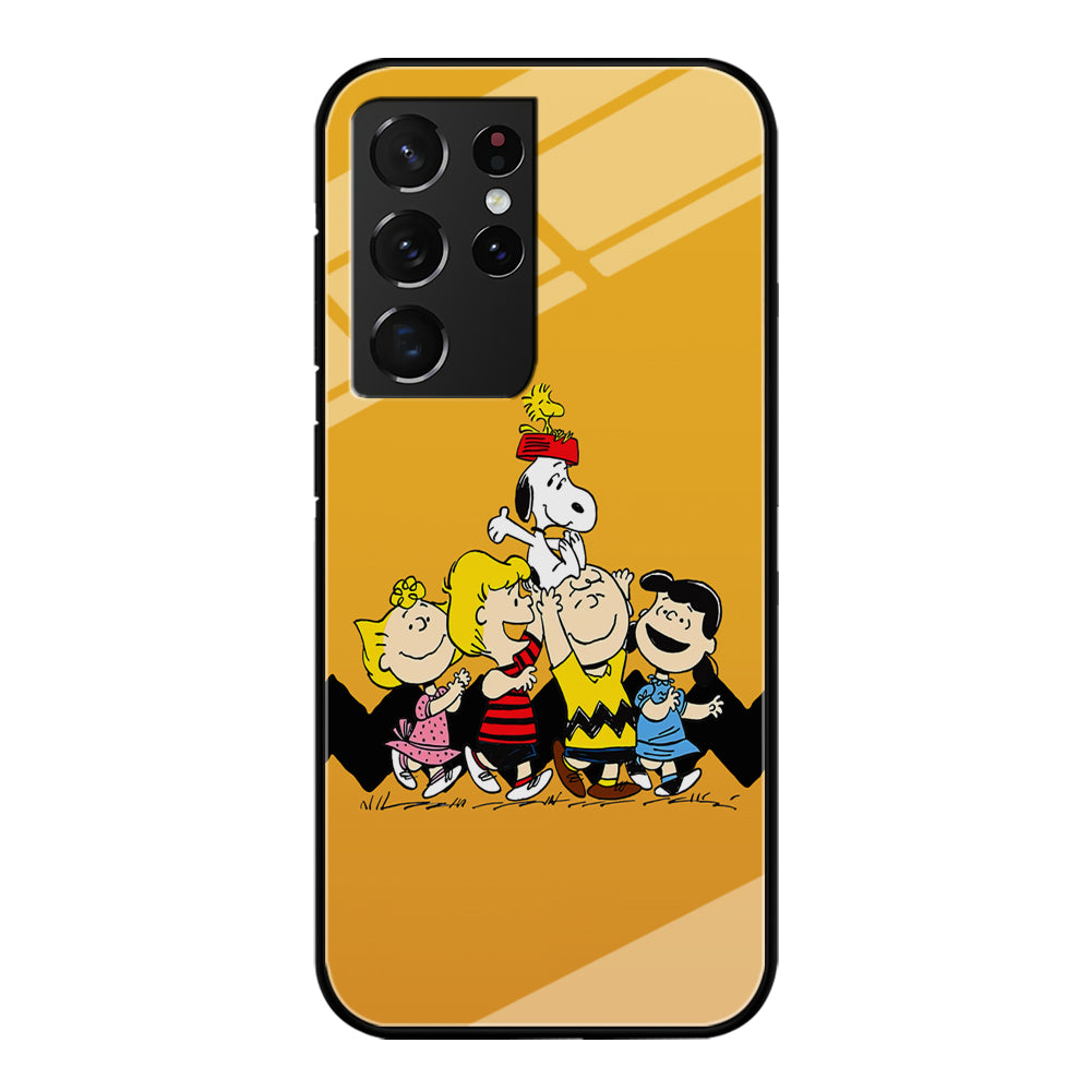 Snoopy Friendship Forever Samsung Galaxy S21 Ultra Case