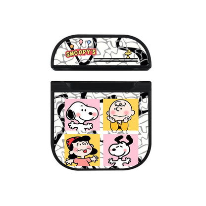 Snoopy Make You Smile Apple Airpods Case Black