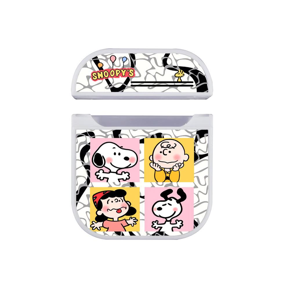 Snoopy Make You Smile Apple Airpods Case White