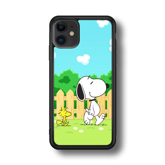 Snoopy Morning Walk iPhone 11 Case