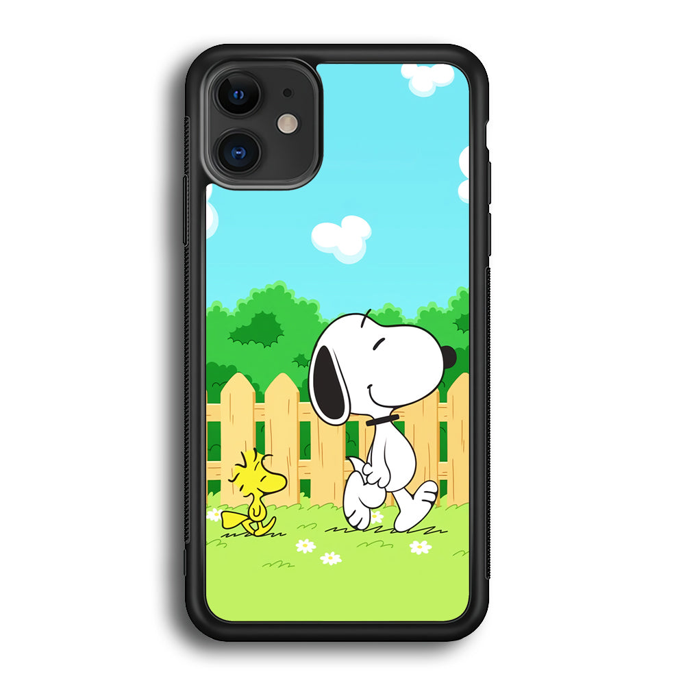 Snoopy Morning Walk iPhone 12 Case