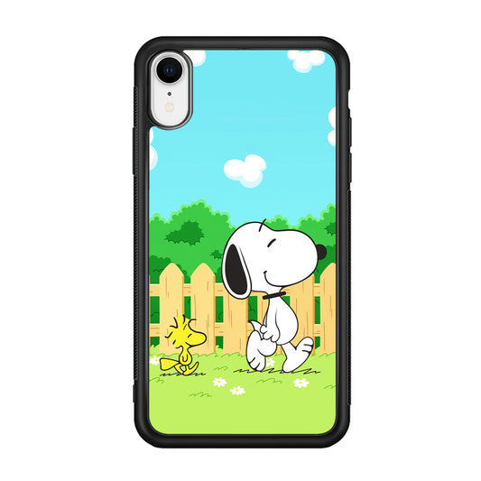 Snoopy Morning Walk iPhone XR Case
