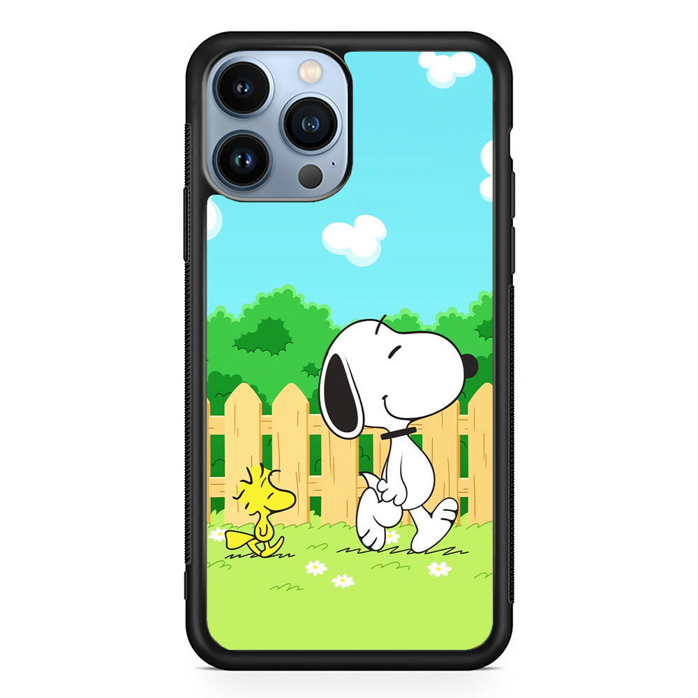 Snoopy Morning Walk iPhone 13 Pro Max Case