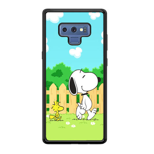 Snoopy Morning Walk Samsung Galaxy Note 9 Case
