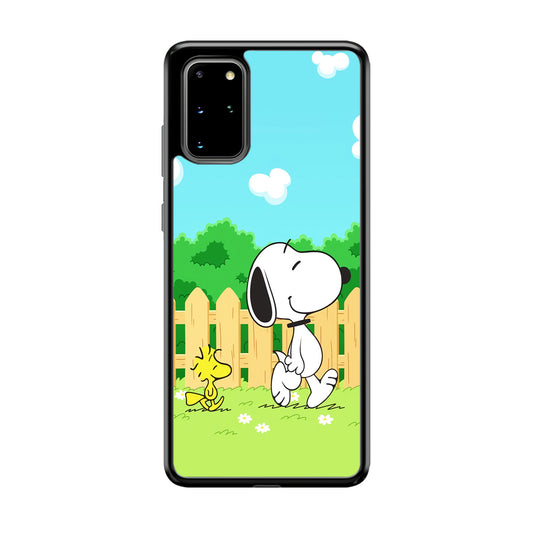 Snoopy Morning Walk Samsung Galaxy S20 Plus Case