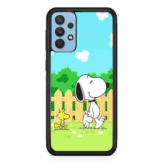 Snoopy Morning Walk Samsung Galaxy A32 Case