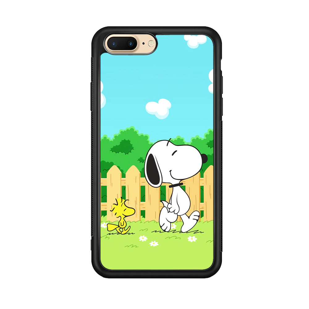 Snoopy Morning Walk iPhone 8 Plus Case