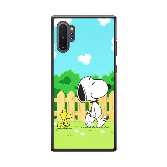 Snoopy Morning Walk Samsung Galaxy Note 10 Plus Case