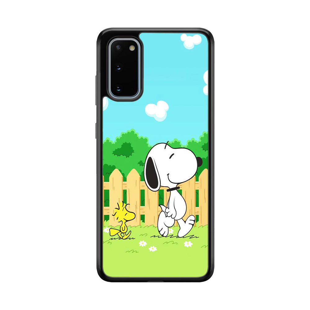 Snoopy Morning Walk Samsung Galaxy S20 Case