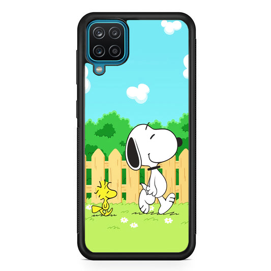 Snoopy Morning Walk Samsung Galaxy A12 Case