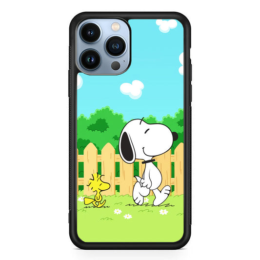 Snoopy Morning Walk iPhone 15 Pro Case - Carneyforia