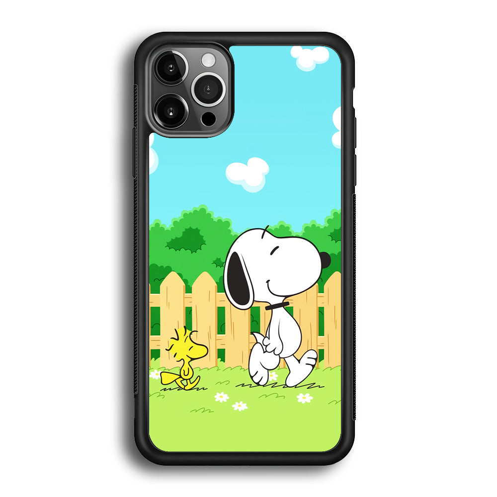 Snoopy Morning Walk iPhone 12 Pro Max Case