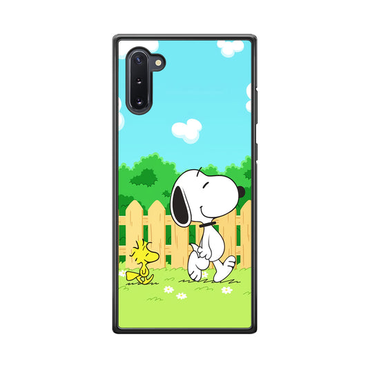 Snoopy Morning Walk Samsung Galaxy Note 10 Case