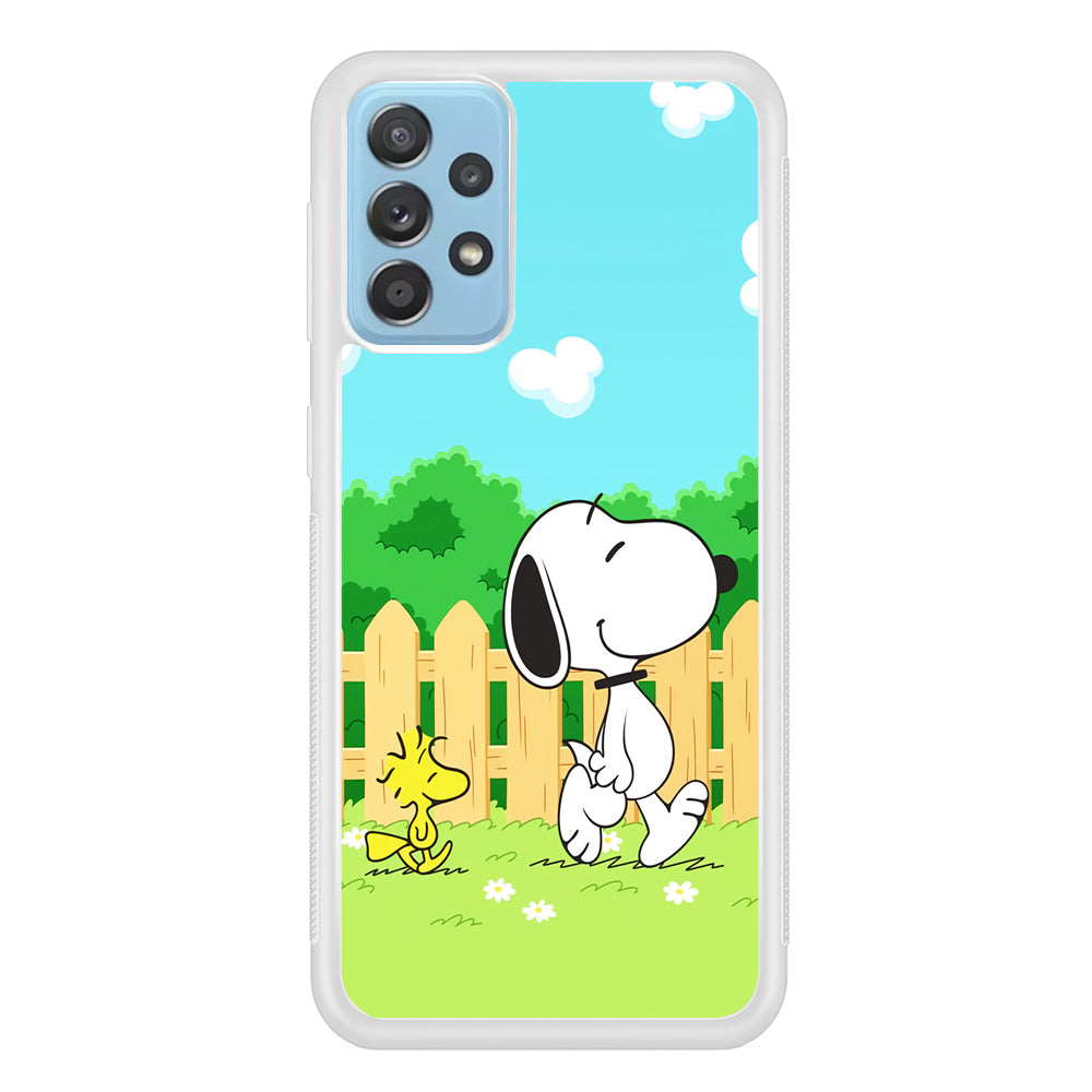 Snoopy Morning Walk Samsung Galaxy A52 Case