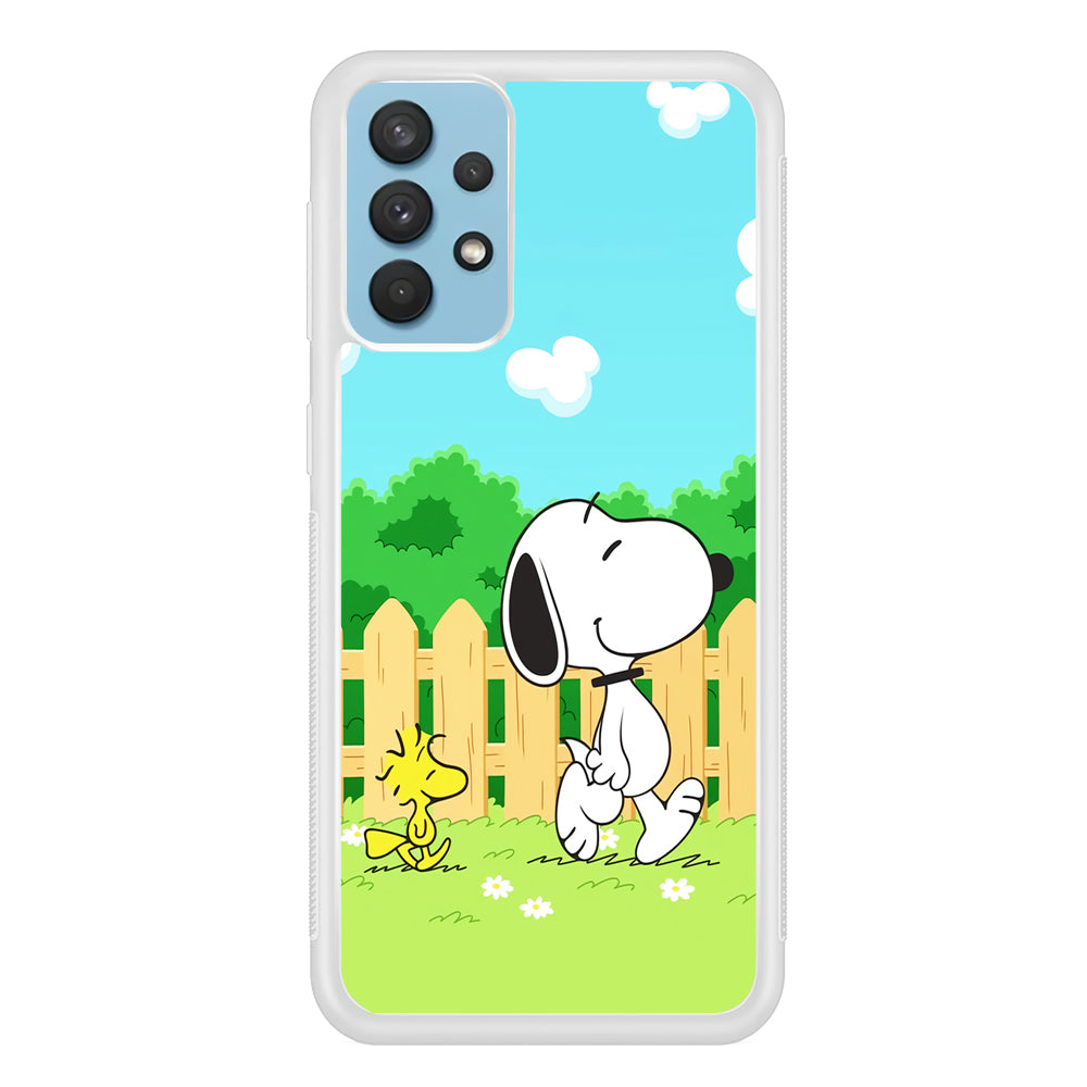 Snoopy Morning Walk Samsung Galaxy A32 Case