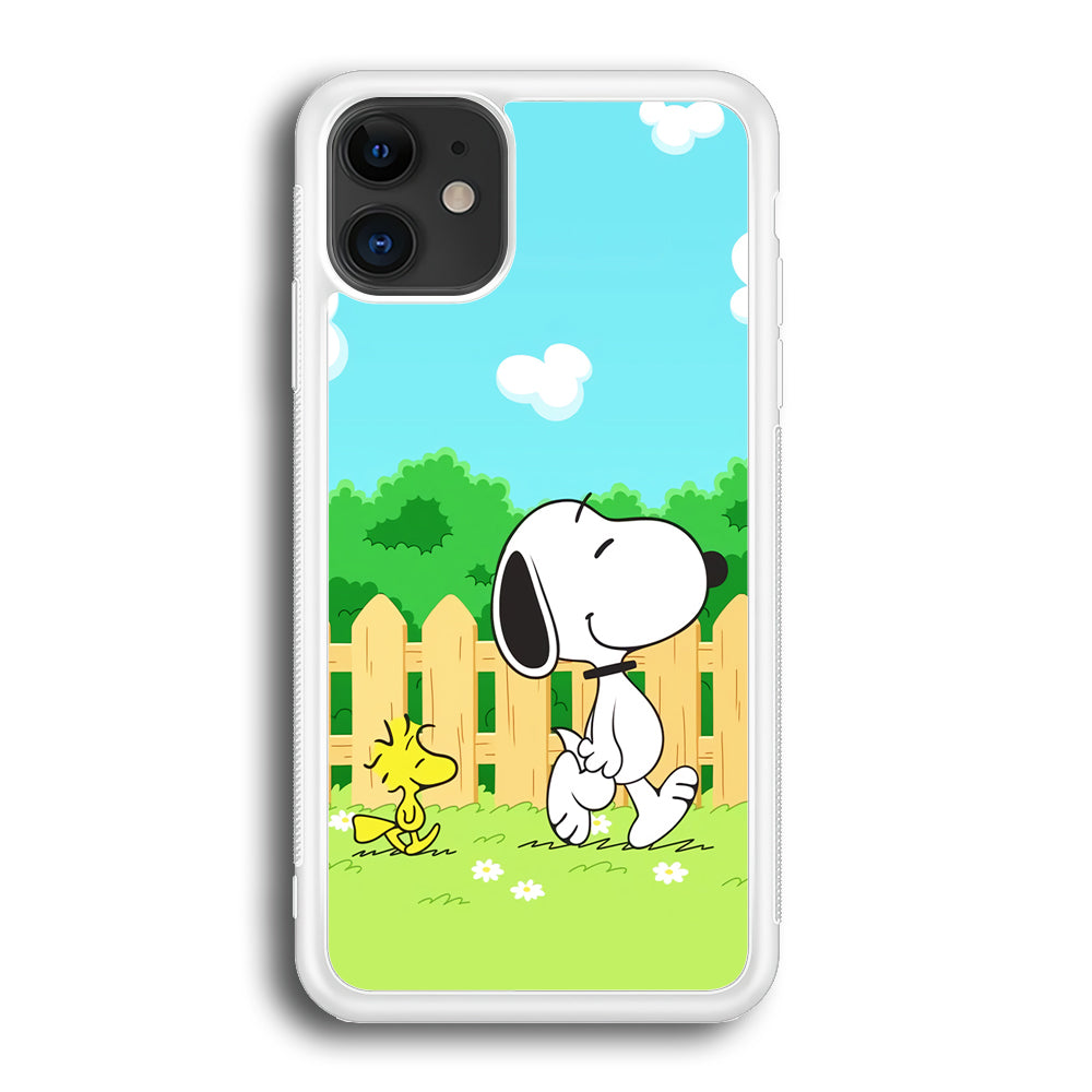 Snoopy Morning Walk iPhone 12 Case