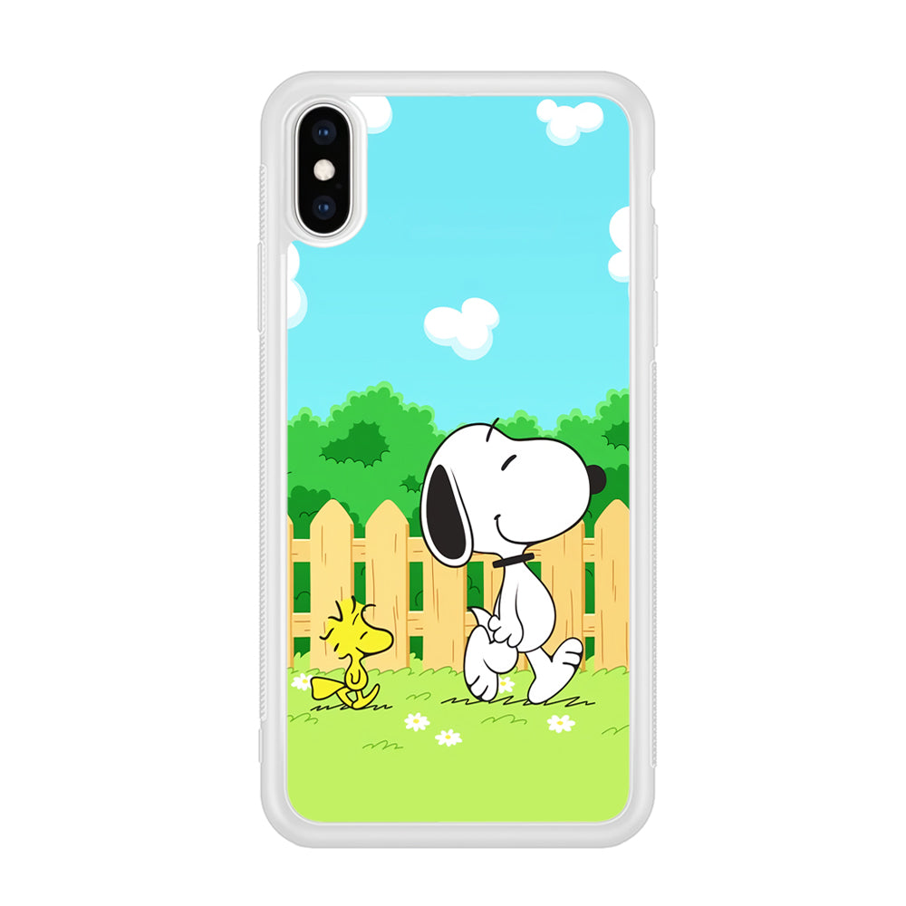 Snoopy Morning Walk iPhone XS Case