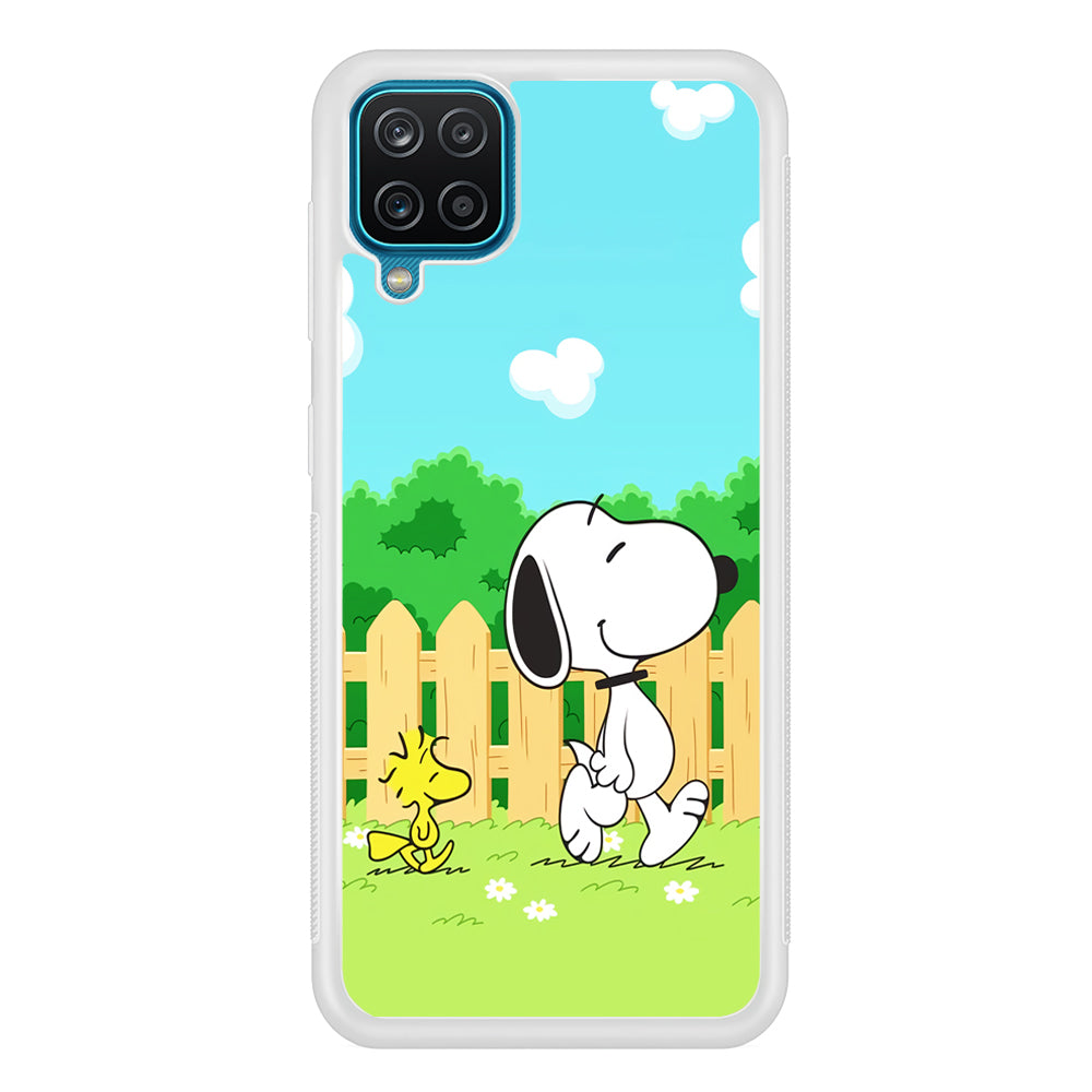 Snoopy Morning Walk Samsung Galaxy A12 Case